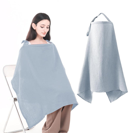 %100 Pamuk 2 Katlı Müslin Emzirme Örtüsü – Ayarlanabilir, Hafif ve Nefes Alabilir