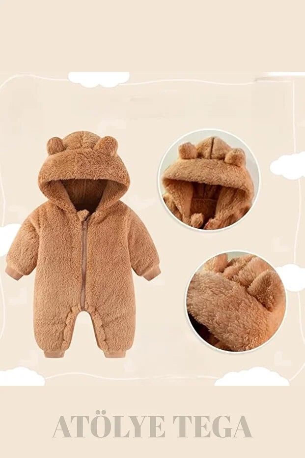 Welsoft Unisex  Kışlık Fermuarlı Peluş Uyku Tulumu