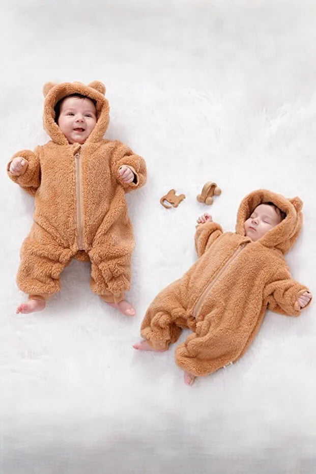 Welsoft Unisex  Kışlık Fermuarlı Peluş Uyku Tulumu