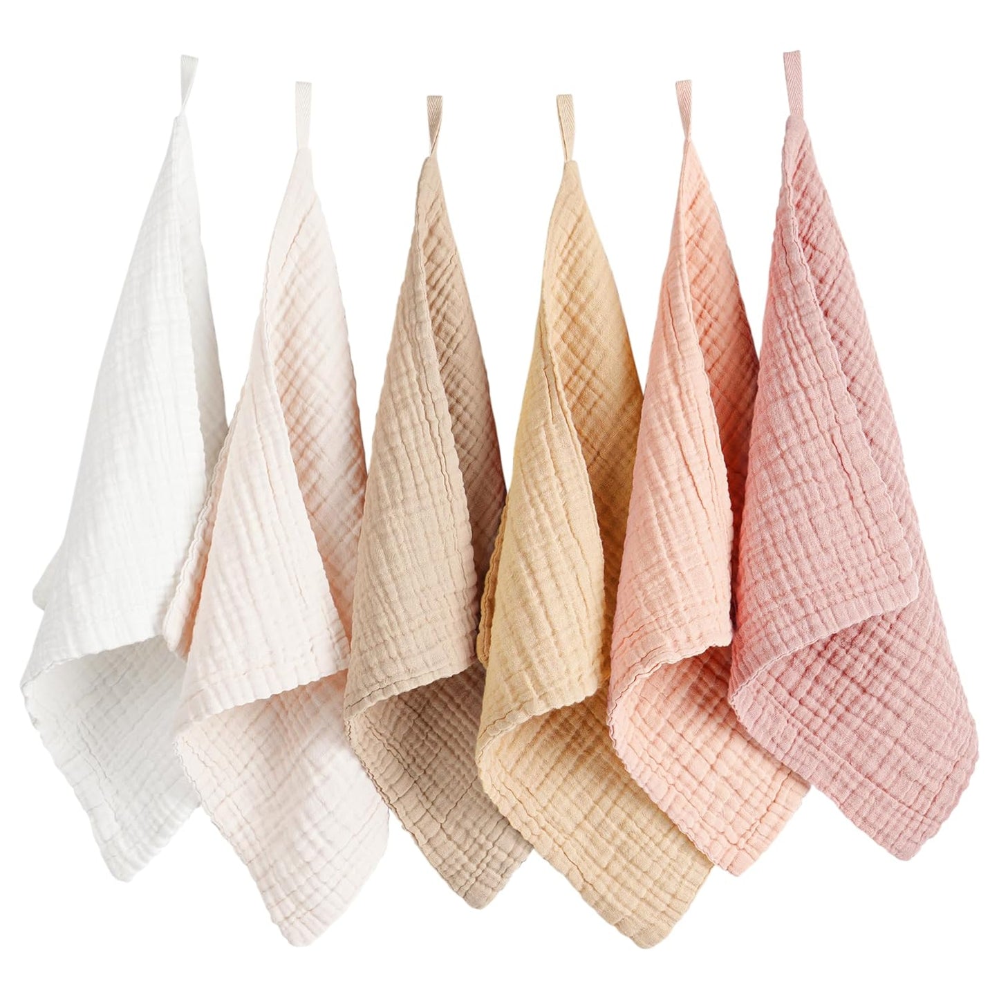 %100 Pamuk 6'lı Müslin Ağız Bezi – Bebekler İçin Emici ve Cilt Dostu