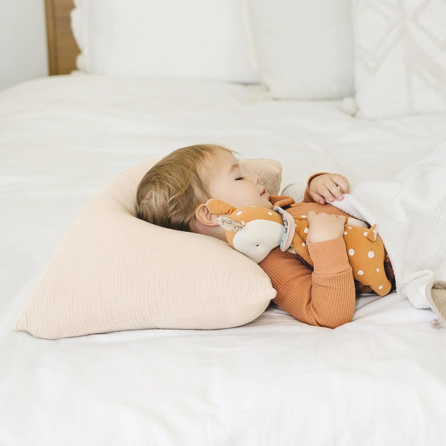 %100 Pamuk Müslin Kırlent – Yumuşak, Nefes Alabilir, Dekoratif Bebek Yastığı