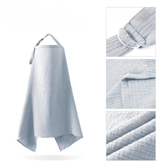 %100 Pamuk 2 Katlı Müslin Emzirme Örtüsü – Ayarlanabilir, Hafif ve Nefes Alabilir