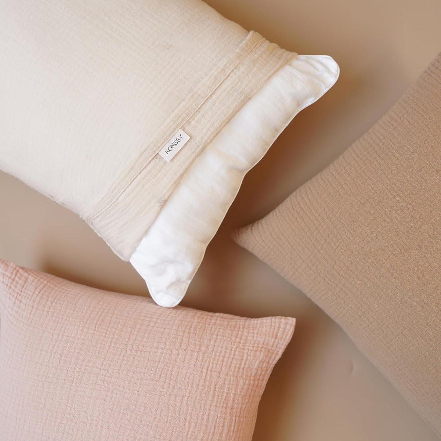 %100 Pamuk Müslin Kırlent – Yumuşak, Nefes Alabilir, Dekoratif Bebek Yastığı