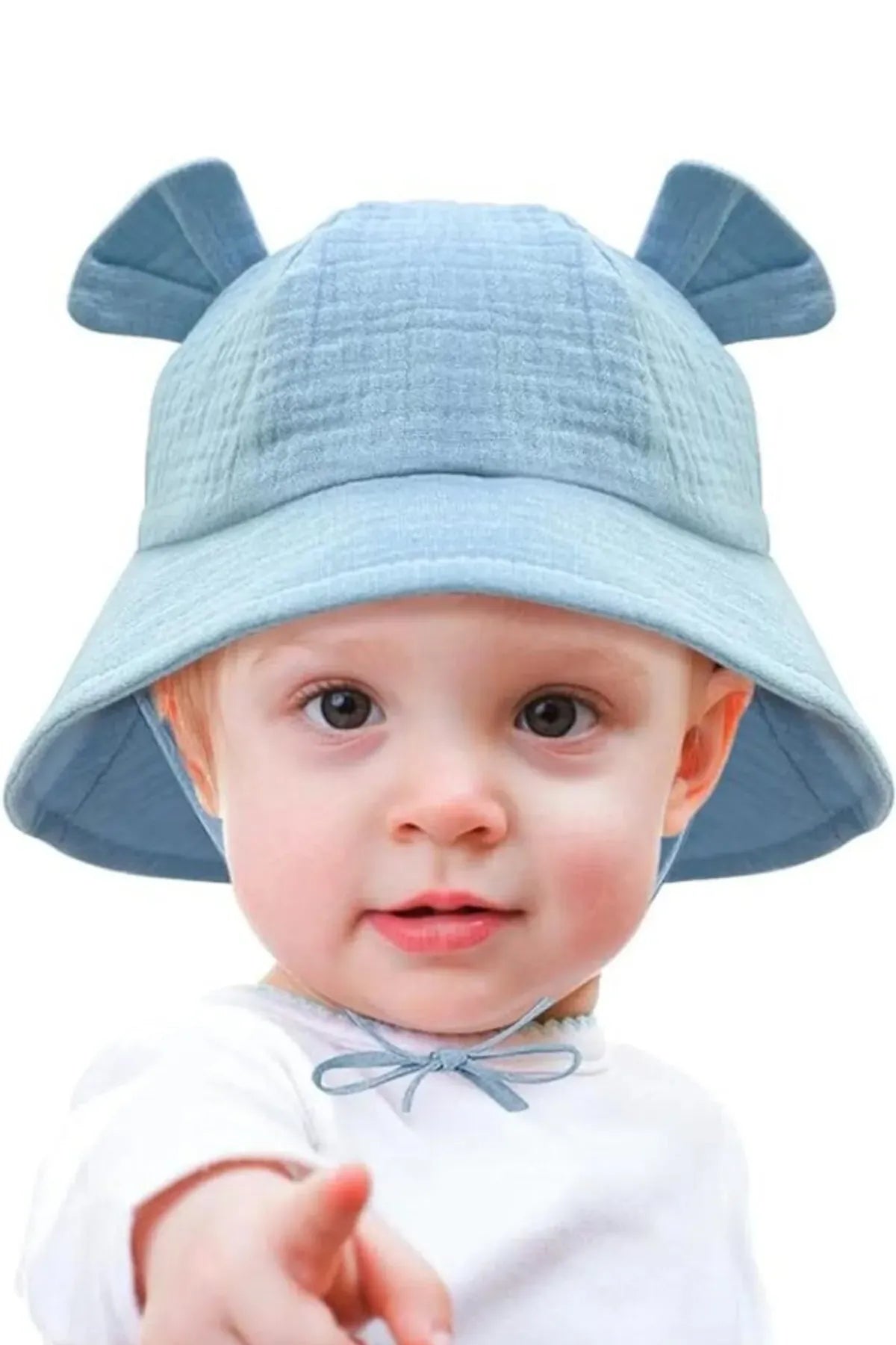 Ayıcık Müslin Bebek Fötr Şapka