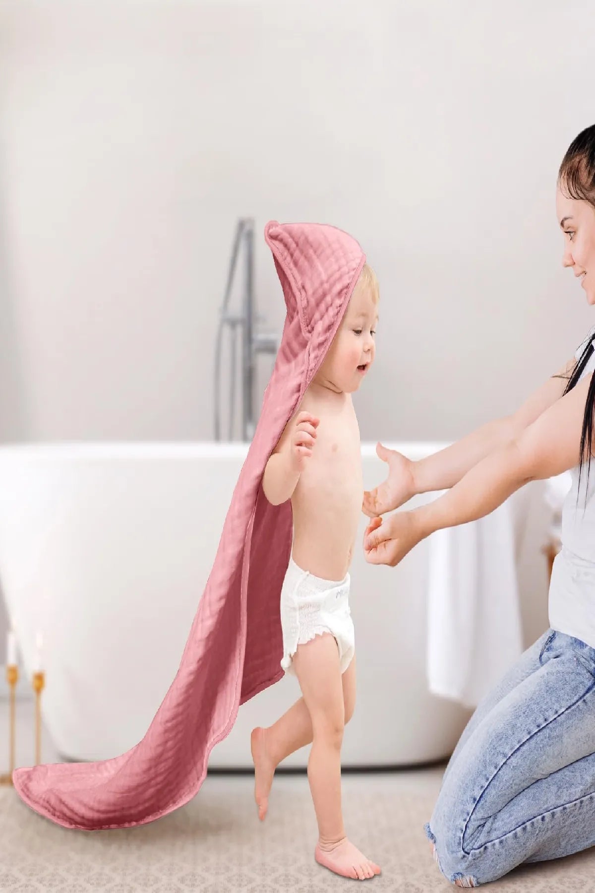 Müslin Bebek Havlusu – %100 Pamuk