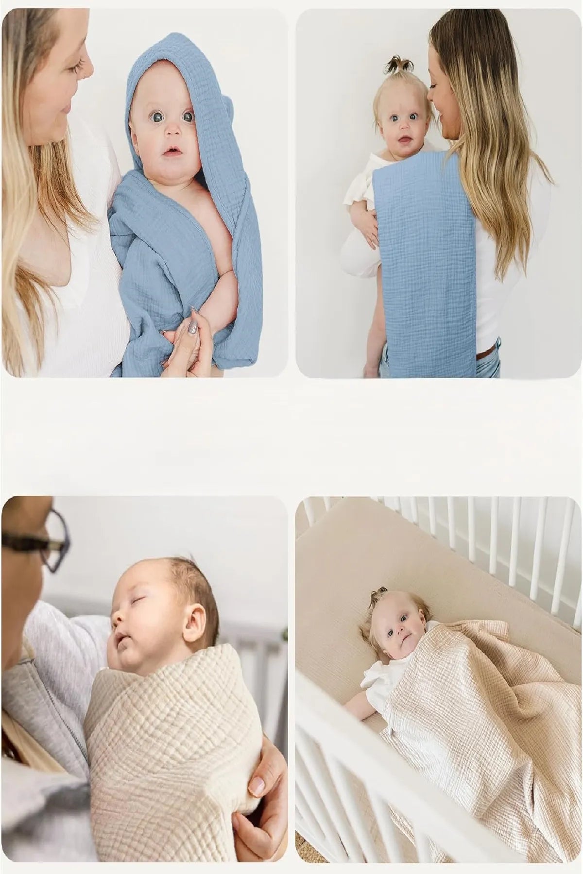Müslin Bebek Havlusu – %100 Pamuk