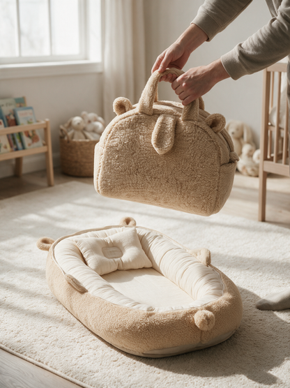 Teddy Babynest – %100 Pamuk Taşınabilir Bebek Yuvası